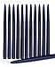 Elegant Navy Blue Dripless Taper Candles 12