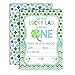 Lucky Lad First Birthday Clover St. Patrickâ€™s Day Party Invitations for Boys, 20 5