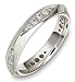 4mm modern white gold diamond wedding band ring (0.36cts diamonds 14K Gold)