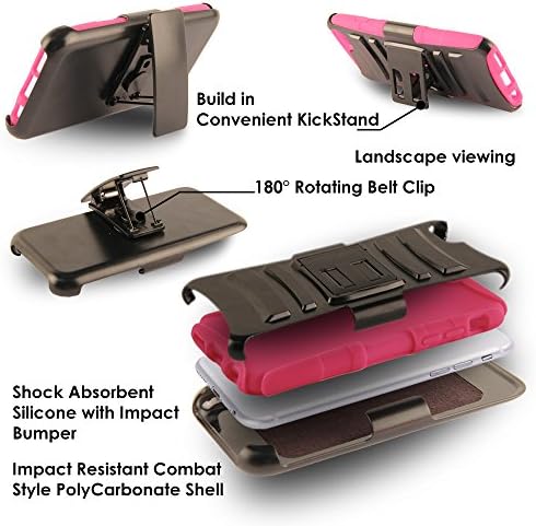 Spots8® Design Case for Alcatel OneTouch Pop Icon 2 LTE, Heavy Duty Hard Plastic Case with Kickstand and Holster [Cherry Blossom Sunset]