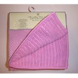 Sultan'sLinensSetof4PinkMicrofiberDishClothswithMeshScrubber
