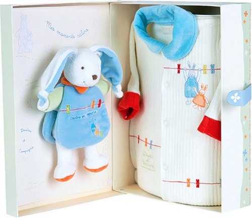 Childrens Toyshop   : Eliot's Garden Eliot Baby Gro (3 mths) and Doudou with Gift Box ELI1826 Shreds