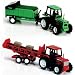 Farm Tractor with Accessory Trailer, 6-pc Set in Six Styles