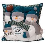 Philadelphia Eagles Christmas Snowman Family Pillow