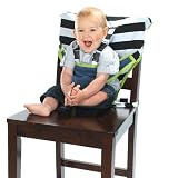 My Little Seat Infant Travel High Chair, Black/White Stripes