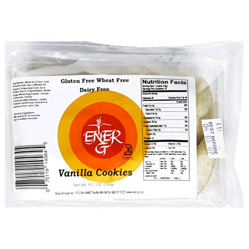 Ener-G Foods Vanilla Cookies, 10.2-Ounce Packages (Pack of 6)