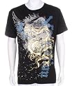 "JiPPiJ" Golden Dragon with Wing Screen Printed Cotton Adult Mens Fashion T-Shirt - Sale !