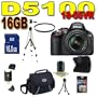 Nikon D5100 16.2MP CMOS Digital SLR Camera with 18-55mm f/3.5-5.6 AF-S DX VR Nikkor Zoom Lens BigVALUEInc Accessory Saver 16GB Filters Bundle