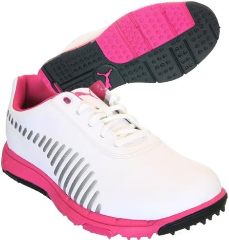 Puma Boys Faas Grip Jr. Golf Shoes White/Puma Silver/Cabaret 7