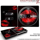 DJ Hero Skin Big Kiss Lips Red on Black fits Nintendo Wii DJ Heros (DJ HERO ....