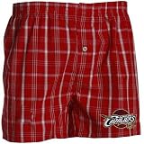 NCAA Cleveland Cavaliers Wine Plaid Genuine Boxer Shorts (Large)