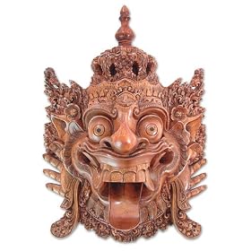 Wood mask, 'Baruna, God of the Sea' by NOVICA