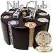200 Ct Nile Club 10 Gram Ceramic Poker Chip Set in Wooden Carousel