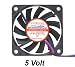 Evercool 60x60X10mm 5v Ball Bearing Fan, 3 Pin EC6010M05CA