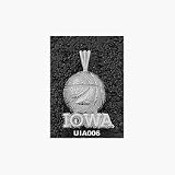 Iowa Hawkeyes Iowa Basketball Pendant - Sterling Silver Jewelry