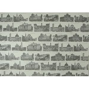 Rossi Italian Postcard Views Paper Decoupage Gift Wrap 20 by 28 inches