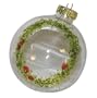 ArtisanStreet's Apple Wreath Ornament. Hand Painted Glass Ball Ornament. One of a Kind, Signed.