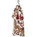April Cornell Fantasia Ecru Waffleweave Tea Towel