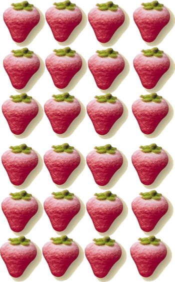 Strawberry Cake Decorations - 24 Hard Sugar Decorations by Lucks