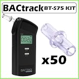 Bactrack BT-S75 Digital Portable Breathalyzer + 50 Pack Of Mouthpieces