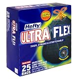 HeftyUltraFlexDrawstringLarge,30GallonTrashBags,Six-25CountBags(150Bags)