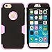 iPhone 6 Case, E LV iPhone 6S Case - SHOCK ABSORPTION / HIGH IMPACT RESISTANT Full Body Hybrid Armor Protection Defender Case Cover for Apple iPhone 6S / 6 with 1 Stylus and 1 Microfiber Cleaning Cloth - [BLACK/PINK]