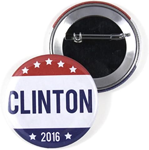 InstaButtons Clinton 2016 Political President Pinback Button, 2.25" L x 2.25" H