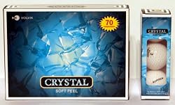 Golf Balls Crystal Soft Feel, White/Clear Color, 1 Dozen