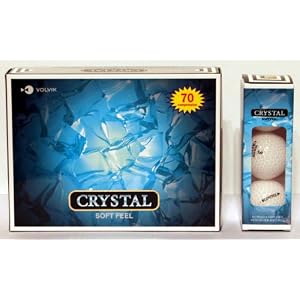 Golf Balls Crystal Soft Feel, White/Clear Color, 1 Dozen