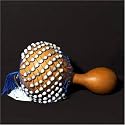 African Gourd Calabash Shaker, Large, Hand Crafted in Ghana