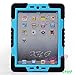 NEW Shockproof Dirt Snow Sand Proof Extreme Army Military Heavy Duty Cover Case Kickstand for Apple iPad Mini 1/2/3 mini 3 2 1 @XYG (4-black/blue)