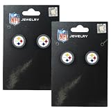 Pittsburgh Steelers - NFL Stud Earrings - Studded Ear Rings (2 Pack)