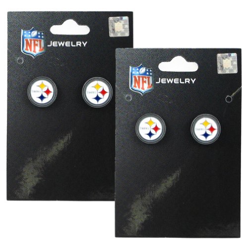 Pittsburgh Steelers - NFL Stud Earrings - Studded Ear Rings (2 Pack)
