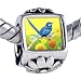 thrush1 - Thrush Photo Flower European Charm Bead Pandora Bracelet