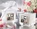 Candle L-O-V-E Engraved and Scented Square Votive (6 sets of 4 per order) Wedding Favors