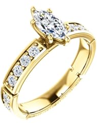 10K Yellow Gold Marquise Cut Diamond Ring -- LIFETIME WARRANTY