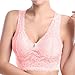 VECJUNIA Women's Soft and Smooth Lace Wire-Free Freedom Sports Bra