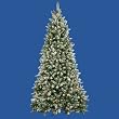 7.5' Pre-Lit Frosted Edina Fir Cones & Berries Christmas Tree - Clear Lights
