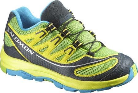 Saloman XA Pro 2 Training Shoe (Little Kid/Big Kid), Granny Green/Deep Blue/Methyl Blue, 5 M US Big Kid