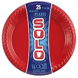 Solo  7 Inch Plate, Red (Pack of 250)