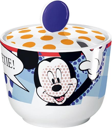 United Labels 0106864 - Best of Mickey-Popstar Zuckerdose Porzellan in prämierter Geschenkverpackung 200 ml