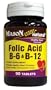 Mason Vitamins Heart Formula B6/B12/Folic Acid Tablets, 90-Count Bottles (Pack of 3)