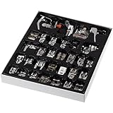 LEMONBEST Professional 32 Pcs Domestic Sewing Machine Presser Walking Foot Set For Brother, Babylock, Singer, Janome, Elna, Toyota, New Home, Simplicity, Necchi, Kenmore, and White Low Shank Sewing Machines