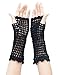 Tinacrochetstudio? Crochet Fingerless Gloves Custom Elbow Length Mitness Medium Black