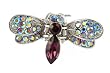 Hair Clip - H86 - Bumble Bee set with Swarovski (tm) Crystal Stones ~ Amethyst AB (Purple) (ap)