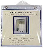 STALL Size VINYL Shower Curtain 54'' wide x 78'' LONG - WHITE with Clear Top