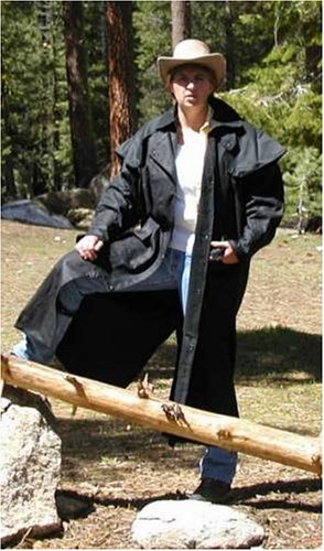 Australian XXL Black Oilskin Duster - Riding Coat