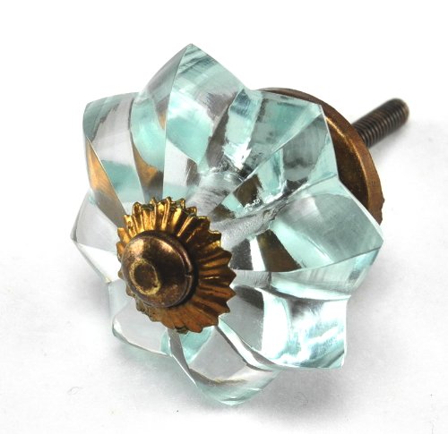 Arctic Blue Glass Melon Cabinet Knobs, Drawer Pulls, Handles, Hardware 12pc ~ K117 Old Vintage Style Melon Glass Knobs with Arctic Blue Glass Melon Cabinet Knobs, Drawer Pulls, Handles, Hardware 12pc ~ K117 Old Vintage Style Melon Glass Knobs with