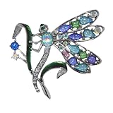 Pugster Silver Tone Resting Dragonfly Brooch