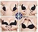 Liswic Sexy Women's Ultralite Backless Strapless Silicone Push-Up Reusable Bra(M-B-Cup C), Mango Shape, Black
